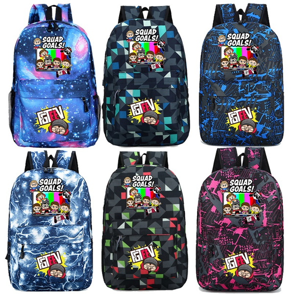 Fgteev School Bags Girls Boys Backpack Printed Cartoon Backpack ...