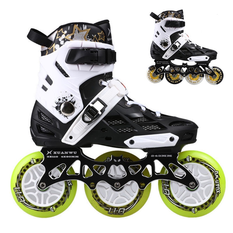 3 Wheel / 4 Wheels Inline Skates Xuanwu Roller Slalom Skate Convert to