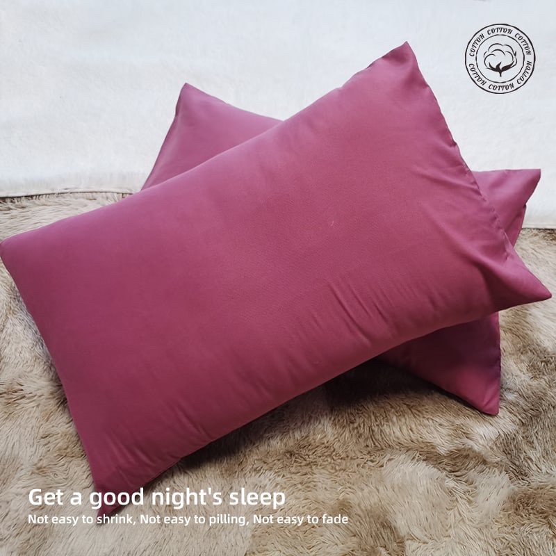 High Quality Comfortable Plain 2pcs Pillow Cover/plain pillow case