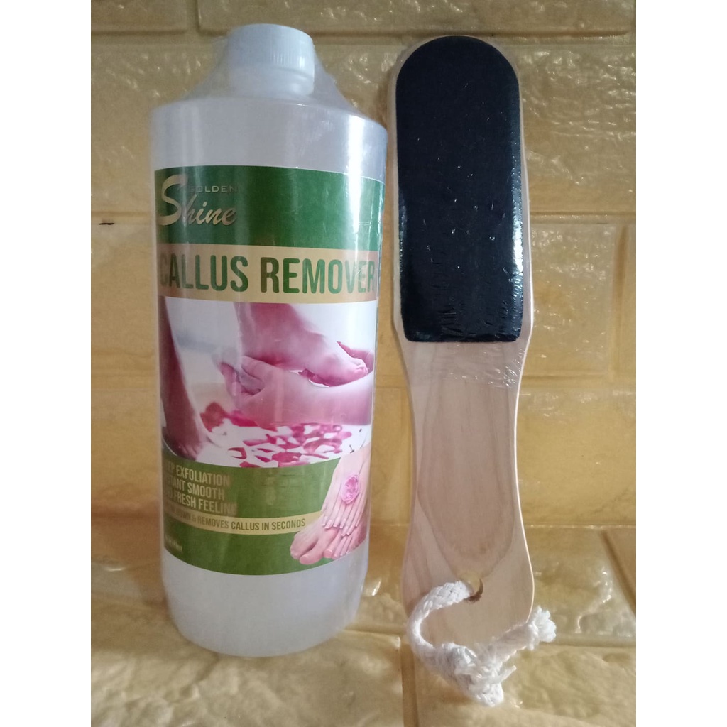 2IN1 CALLUS REMOVER 1000ML WITH DOUBLE SIDED FOOT FILE WOOD (DIFFERENT ...