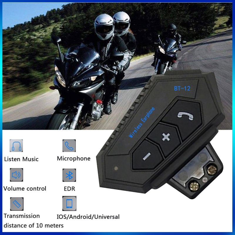 BT12 BluetoothV4.0+EDR Headset Waterproof Wireless for Motorcycle