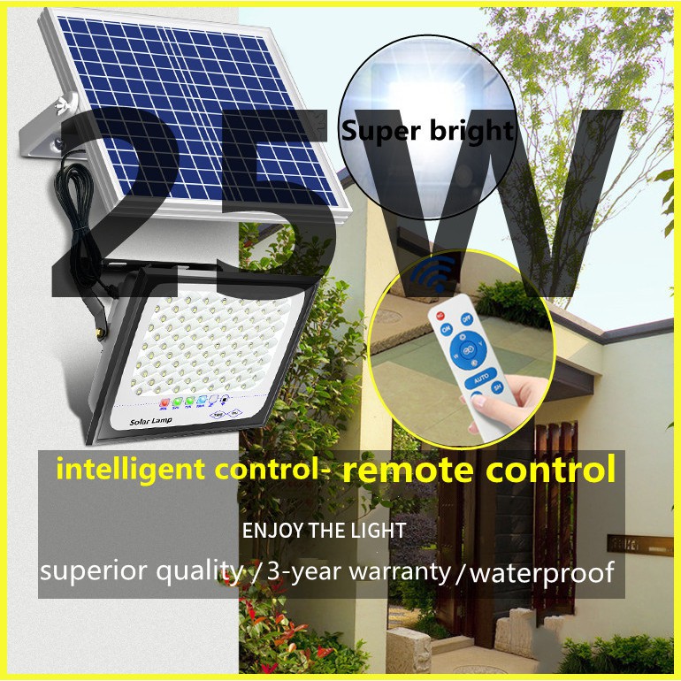 20W/50W/100W/200W Solar Light LED Wall Lamp With Remote Solar Lights ...