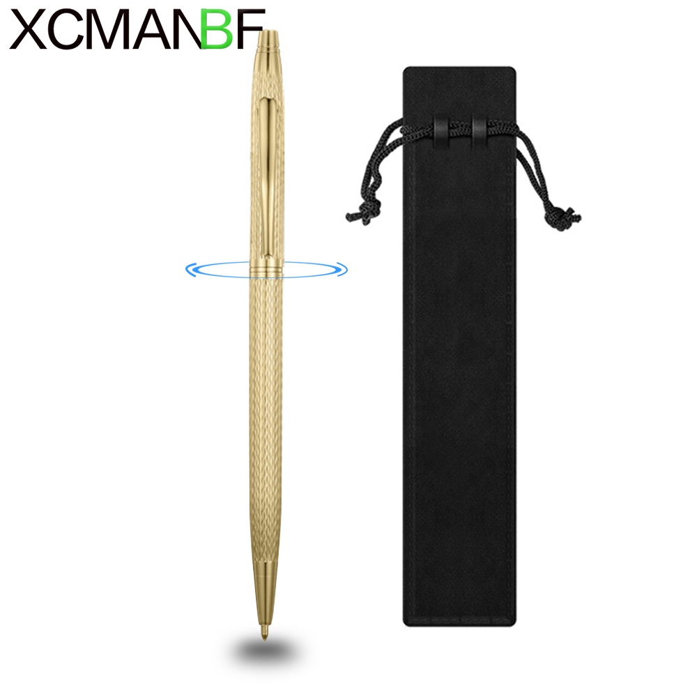 1PACK Luxury Ballpoint Pen，Golden Silk Wave Pattern Ballpoint Pens WIth ...