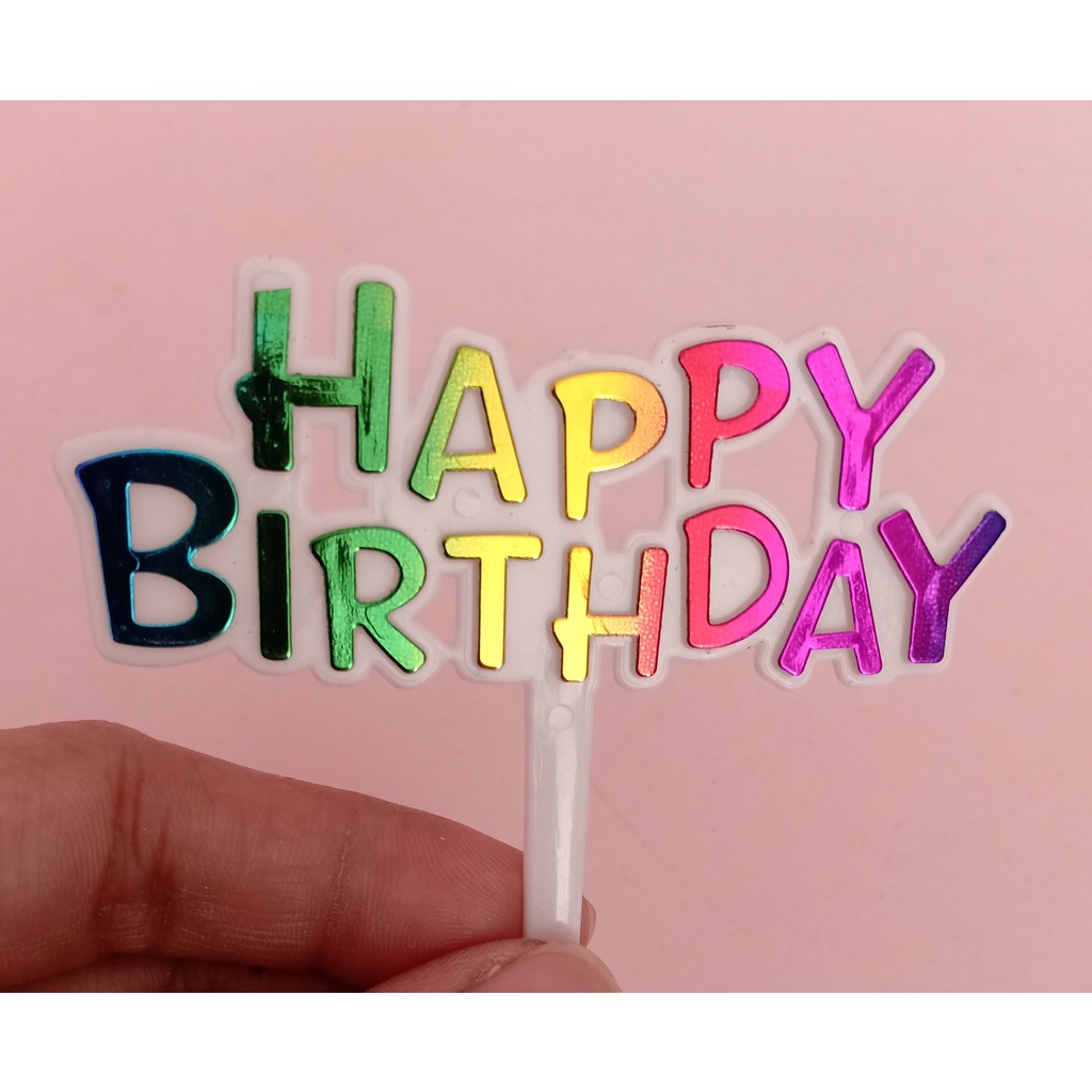 Mini Happy Birthday Cake Topper | Acrylic Topper | Shopee Philippines