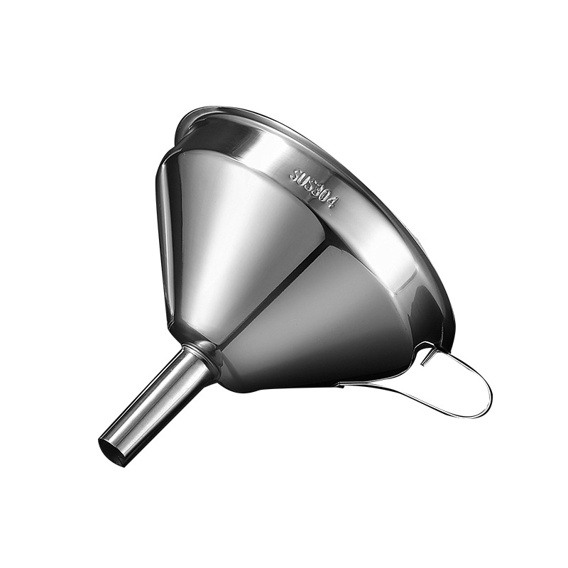 Kitchen Thickened Stainless Steel Oil Funnel Cone Hopper Kitchen Tools