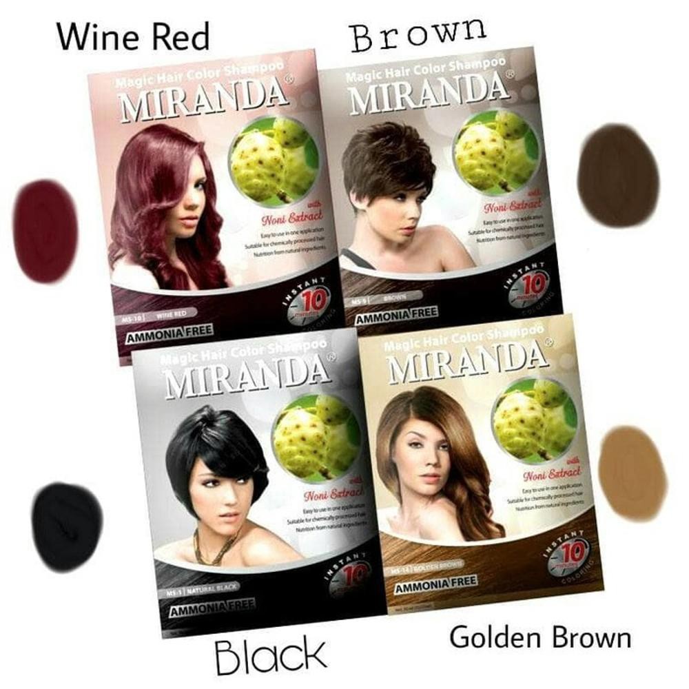 MIRANDA Magic HAIR COLOR SHAMPOO 30ML MJ | Shopee Philippines