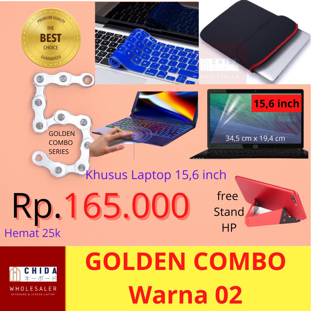 Complete color Keyboard package 15.6 inch GLOSSY laptopScreen Protector ...