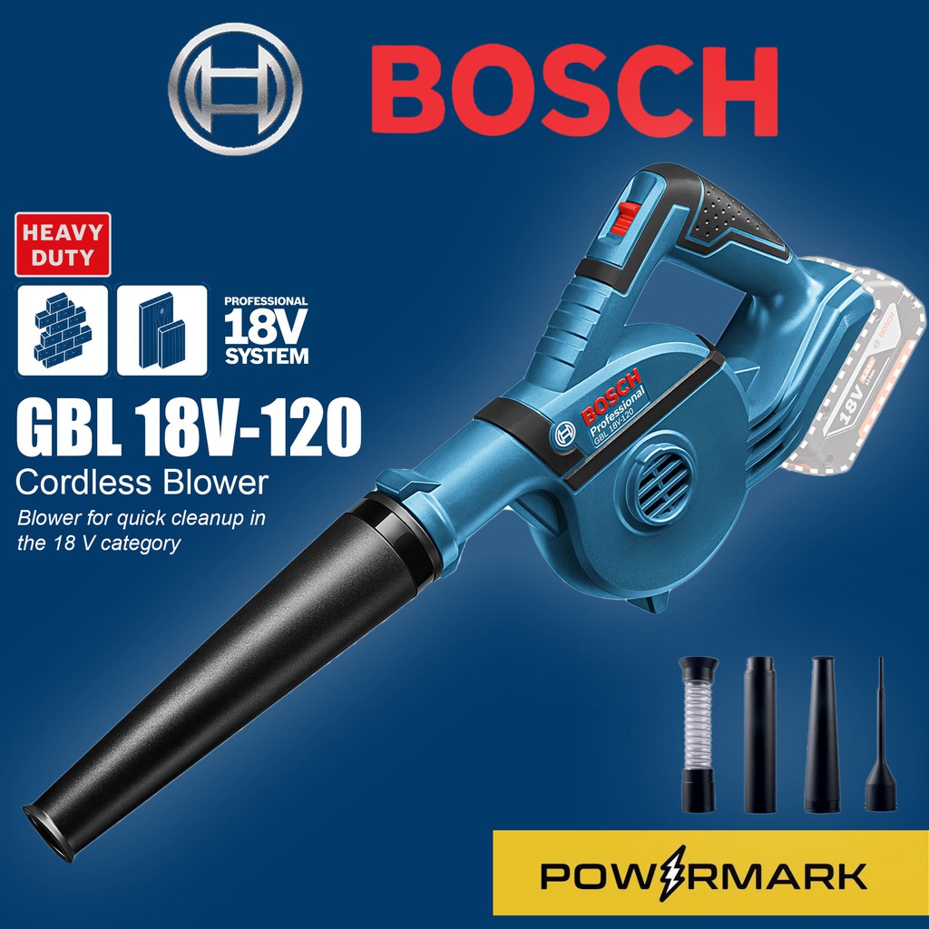 Bosch GBL 18V-120 Professional Cordless Air Blower - Heavy Duty Cordless  Tools - Compact & Handy 