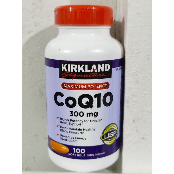 Kirkland Coq10 300mg 100 softgel coenzyme q10 heart blood pressure