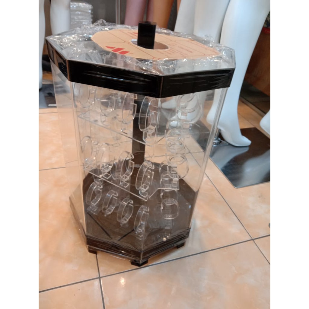 KAYU Premium material turntable Display + wooden packaging | Shopee ...