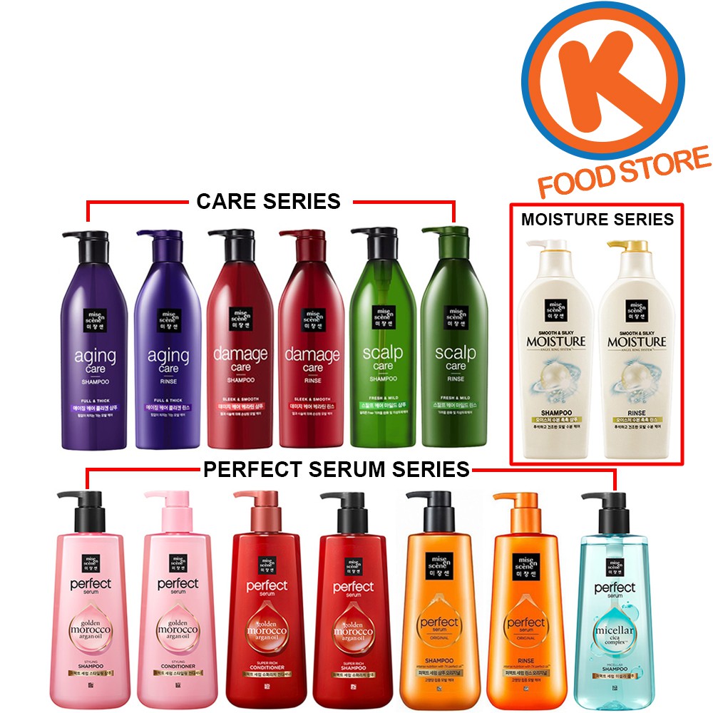 Amore Pacific Mise en scene Shampoo / Conditioner 680ml Korea Beauty