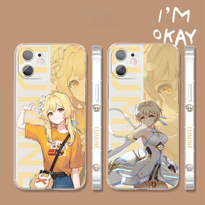 Genshin Impact Phone Case Lumine New Side Print Protective Case Aether