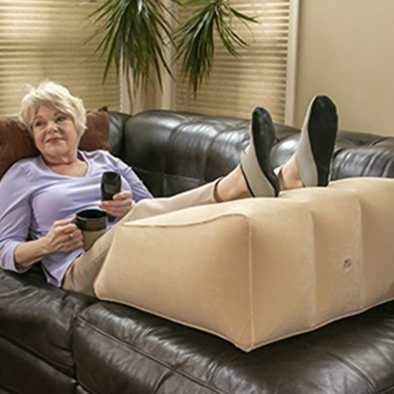 New Inflatable Leg Ramp Pillow Elevates Legs Feet Knee for Relief Leg ...
