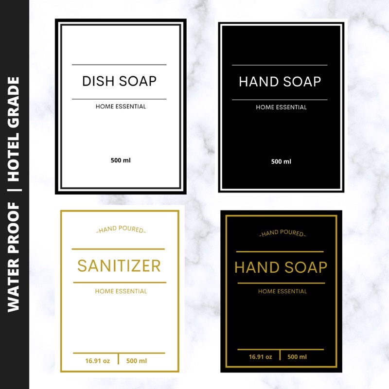 MINIMALIST STICKER BOTTLE LABEL for Kitchen Bathroom Laundry | Shopee ...