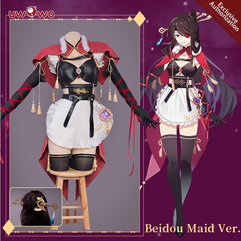 Exclusive Authorization Uwowo Beidou Maid Ver Dress Cosplay Game Genshin Impact Costume For