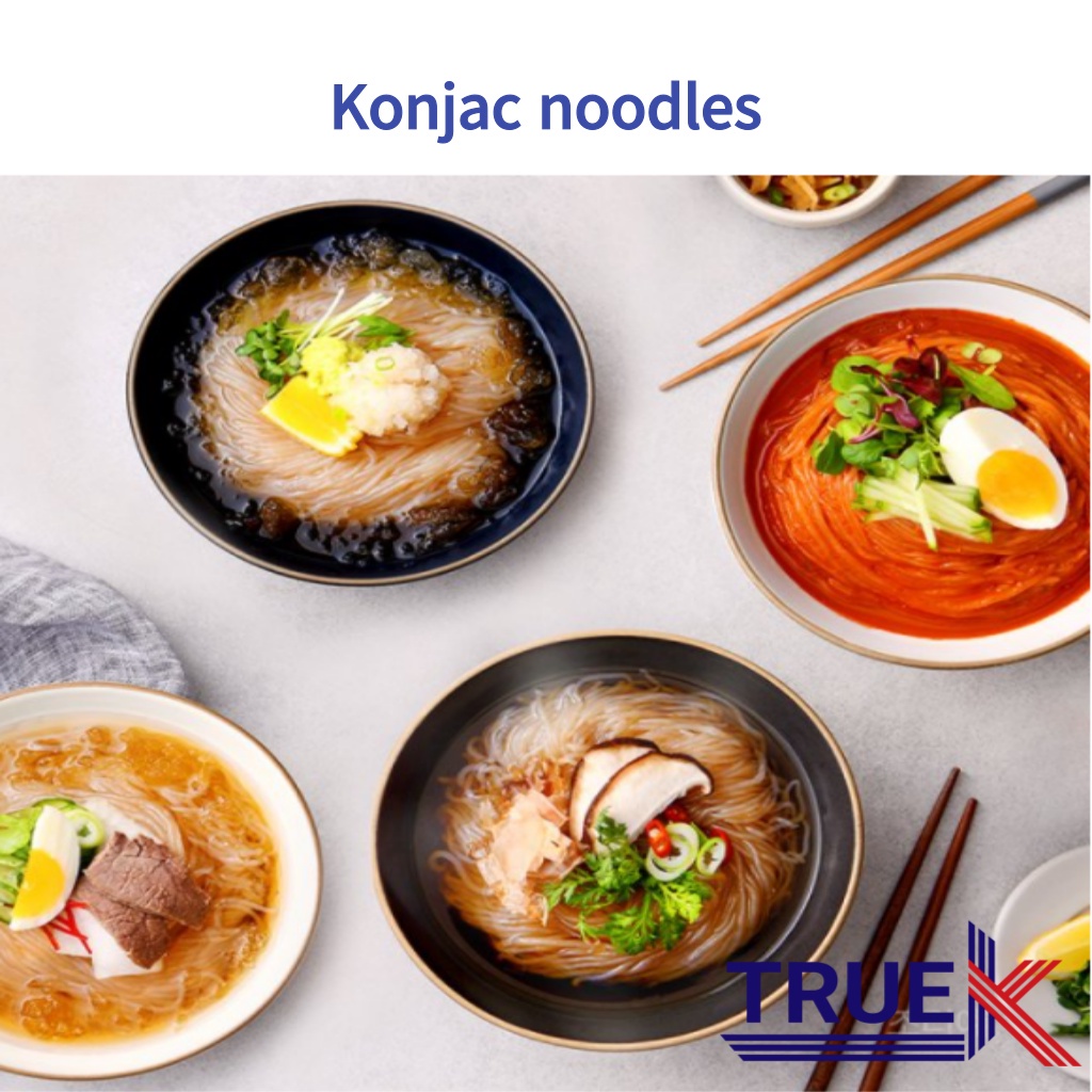 [1am] Konjac noodles 4 types of flavours Spicy bibim noodles/ Cold