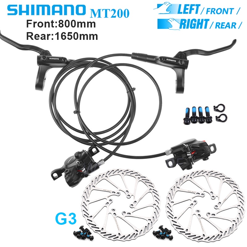 Shimano MT200 Hydraulic Disc Brake 800mm Front 1650mm Rear Bicycle Brake Set Mountain Bike Brake