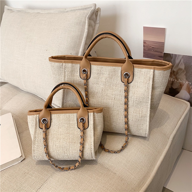 Canvas tote with leather straps wholesale best sale