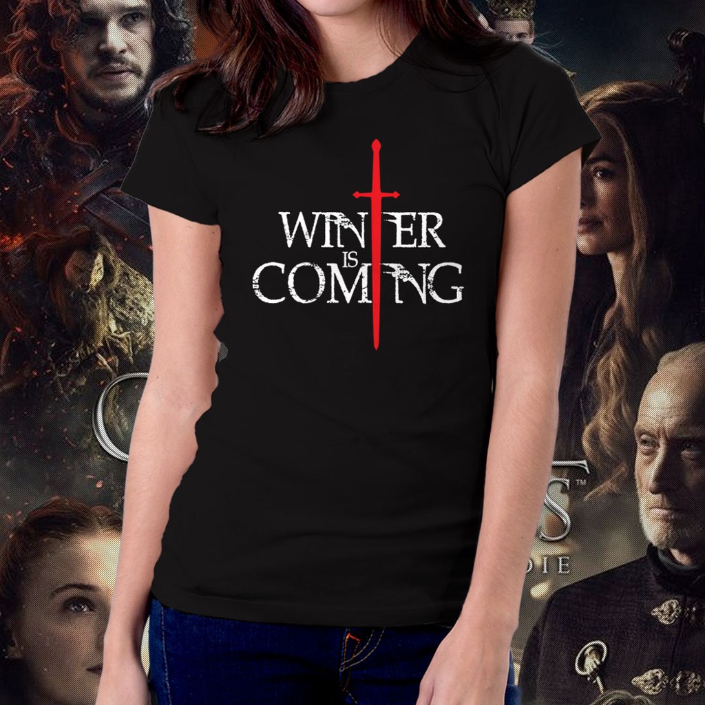 Game Of Thrones Winter Is Coming GOT Shirt For Women 32 | Shopee ...