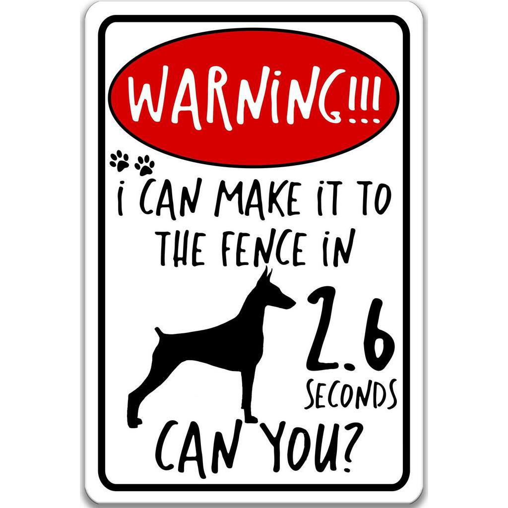 Targa Decorativa In Metallo Vintage – Scritta Warning Beware Of Doberman, 30,5 X 20,3 Cm, Effetto Arrugginito, Per Casa E Bar