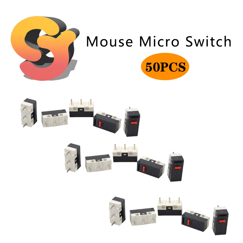 [Spot retail] 50pcs mouse micro switch, three-legged mouse button ...