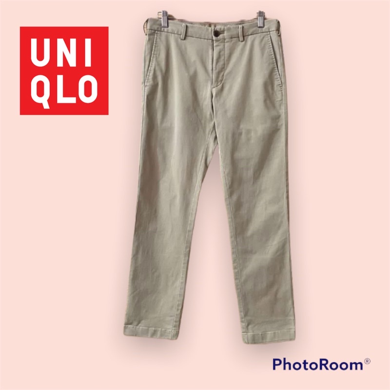 UNIQLO Men Cotton Pants ( Beige Color) Shopee Philippines