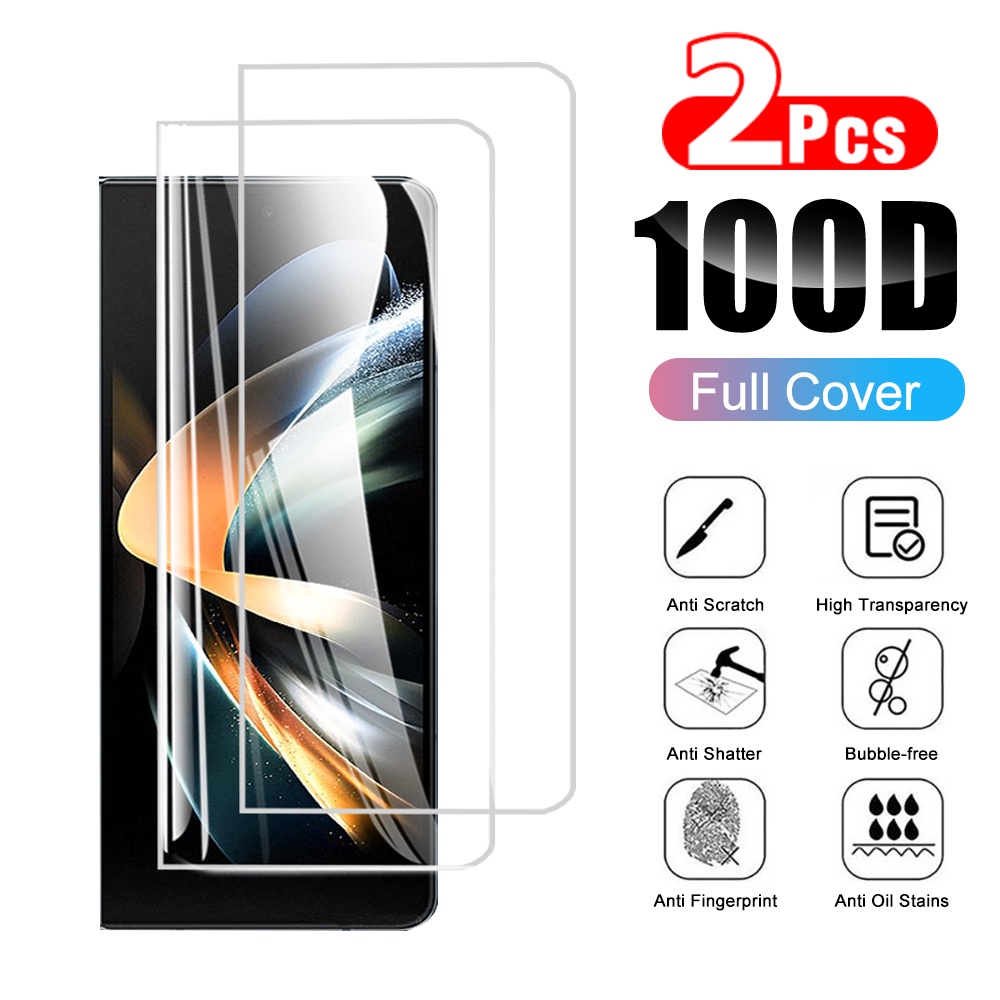 2PCS 100D Tempered Glass For Samsung Galaxy Z Fold 4 Screen Protector ...