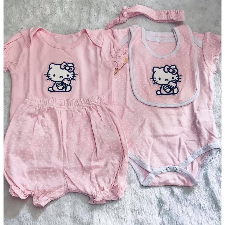 HELLO KITTY BABY CLOTHS SET COTTON FOR NEW BORN 5IN1