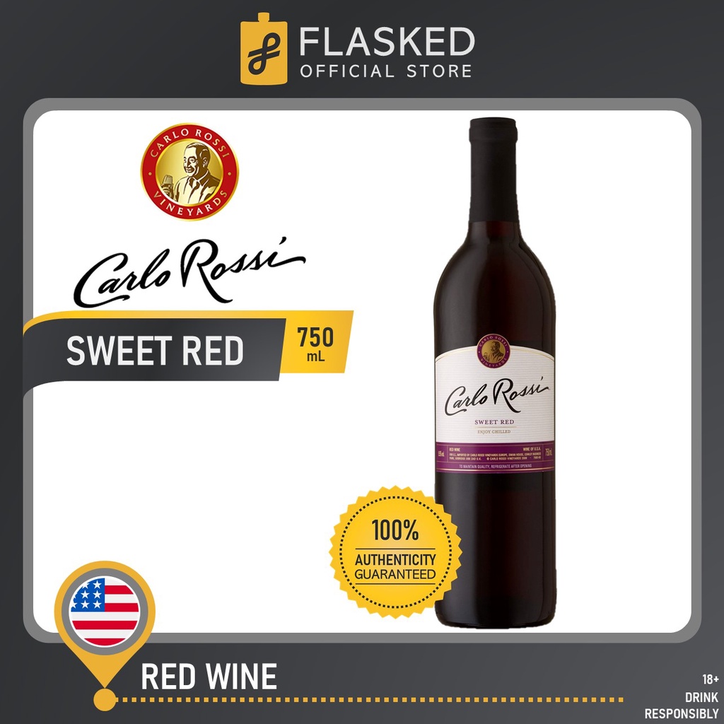 Carlo Rossi Sweet Red Wine 750mL Shopee Philippines