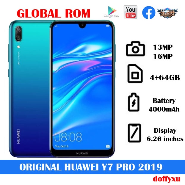 Original Huawei Y7 Pro 2019 4/64GB Global ROM | Shopee Philippines