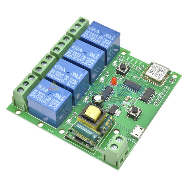 Wireless Switch 4 Channel ( Wifi Switch) Smart Switch Wifi Relay ...