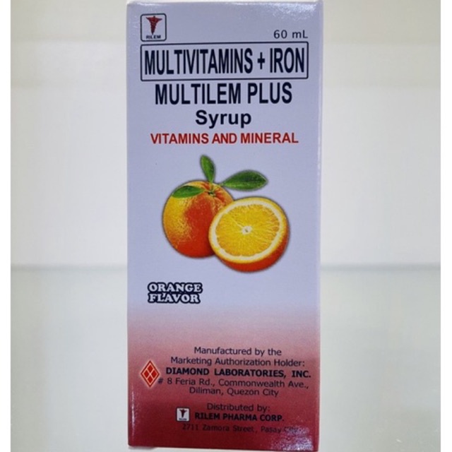 MULTILEM PLUS 60ml (Multivitamins + Iron) | Shopee Philippines