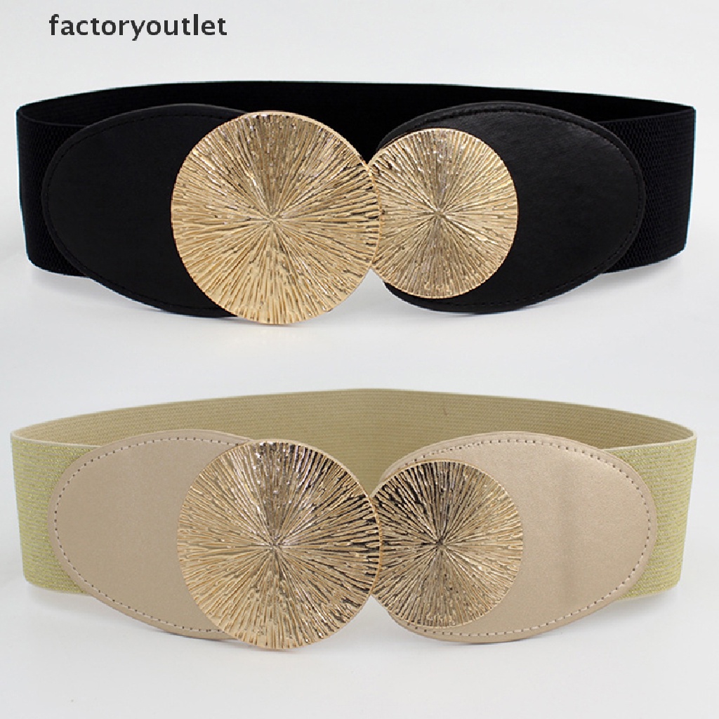 FCPH Retro Fashion PU Leather Wide Elastic Waist Belt For Ladies