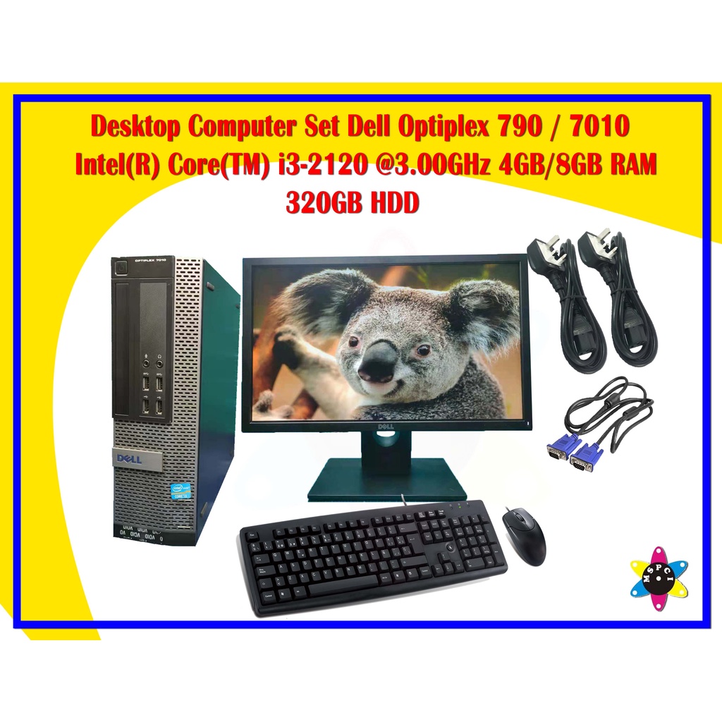 Desktop Computer Set Dell Optiplex 790 / 7010 Intel(R) Core(TM) i32120