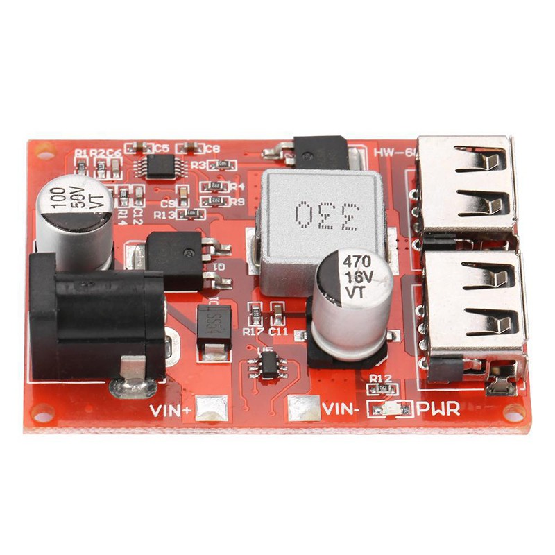 Double USB Port 3A 6-40V Step Down Board 5V Voltage Stabilized Power ...