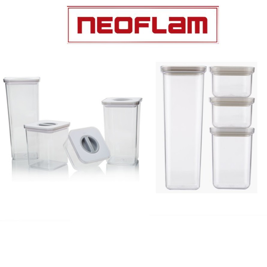 Neoflam Smart Seal Food Storage Containers Set of 5 (WHITE) | Shopee ...