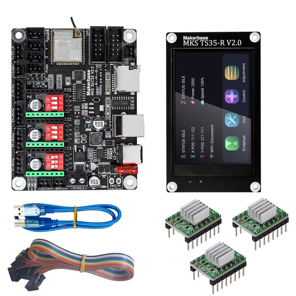 Controller Offline MKS DLC32 Per Stampanti 3D E Laser - WiFi, ESP32, Compatibile Con GRBL E LightBurn - Foto 3