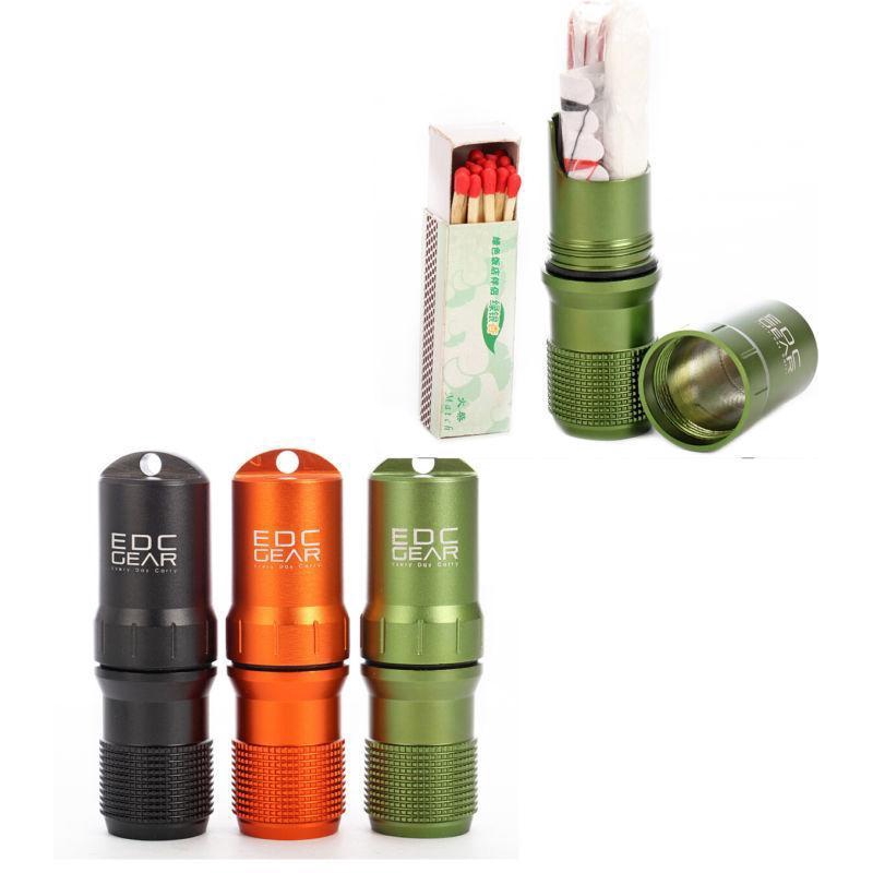 holder bushcraft waterproof Survive storage capsule bottle case seal ...