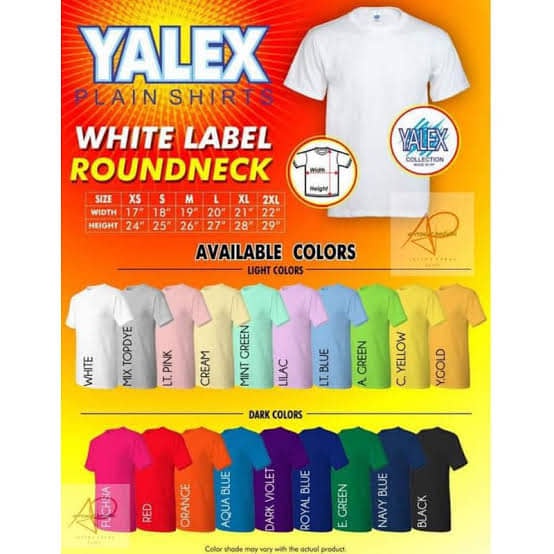 YALEX PLAIN SHIRTS (WHITE LABEL) | Shopee Philippines