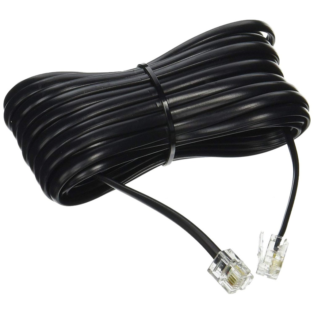 RJ11 Cable Telephone Line Wire 20 Meters (Black) Shopee Philippines