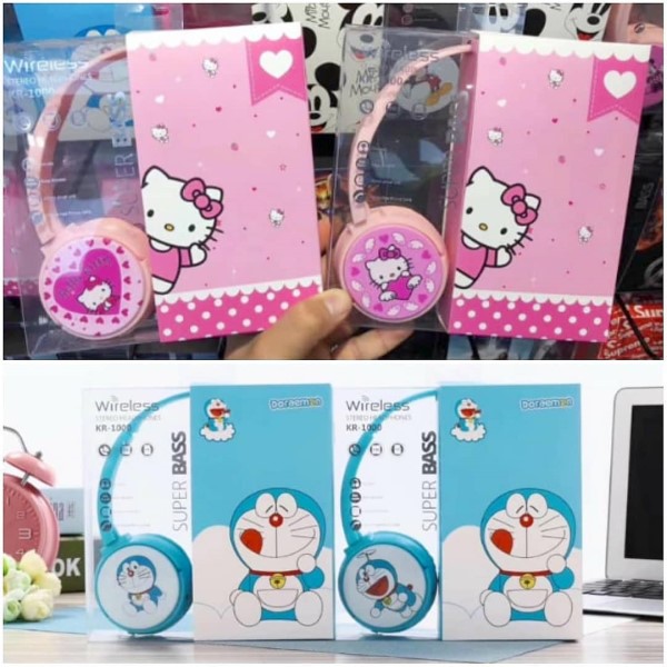 Doraemon Hello Kitty Bluetooth Headphones | Shopee Philippines