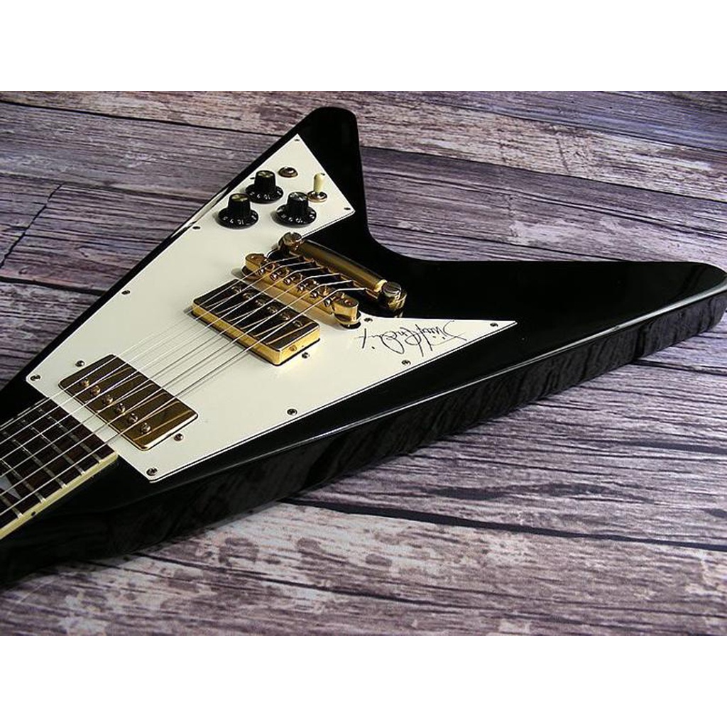 Custom Jimi Hendrix Flying V Electric Guitar, Gold Hardware | Shopee ...