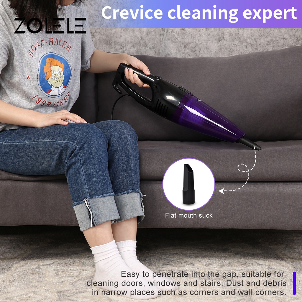 Zolele Ze Portable Handheld Vacuum Cleaner Household Silent Strong Suction Shopee Philippines