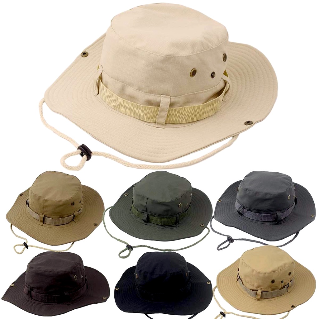 Summer Cargo Wide Brim Hat For Camping Hiking Fishing Sun Protection ...