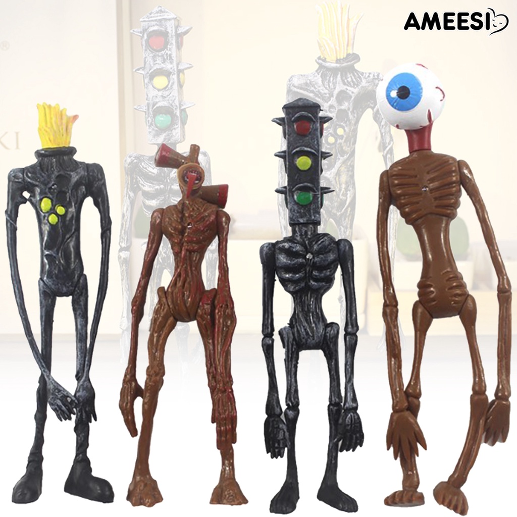 Ameesi 4Pcs/Set Siren Head Model Light Effect Movable Hands Funny ...