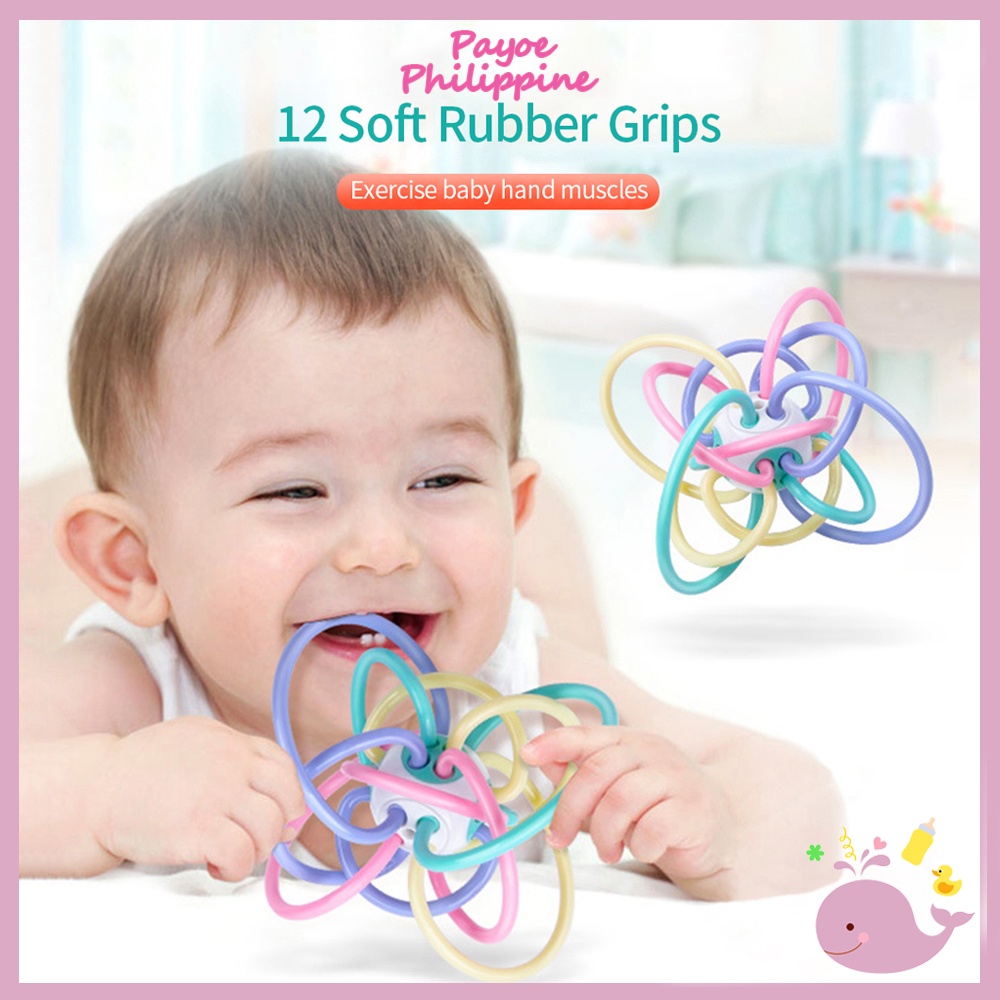 PAYOE Baby Manhattan Ball Colorful Rattles Develop Intelligence Toy