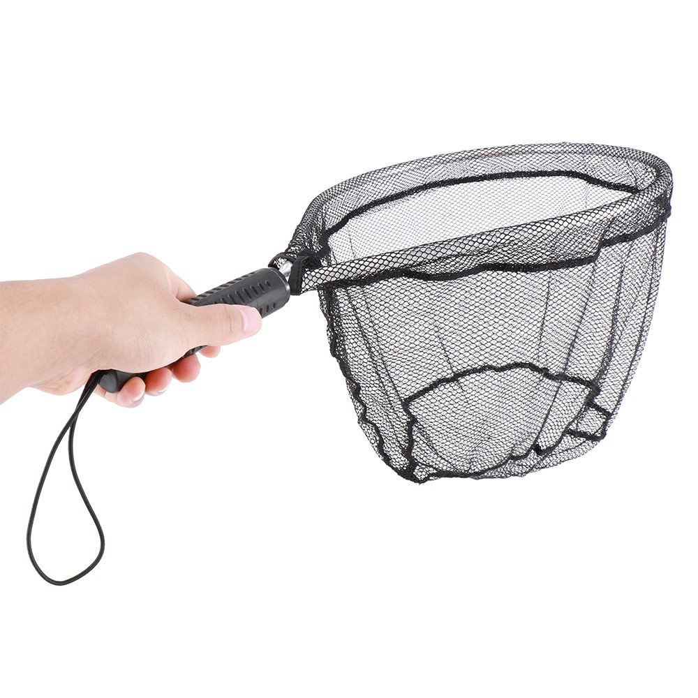 Aluminium Landing Nets Fly Fishing Fish Saver Nylon Knotless Mesh Trout Hand Net b+C) Shopee