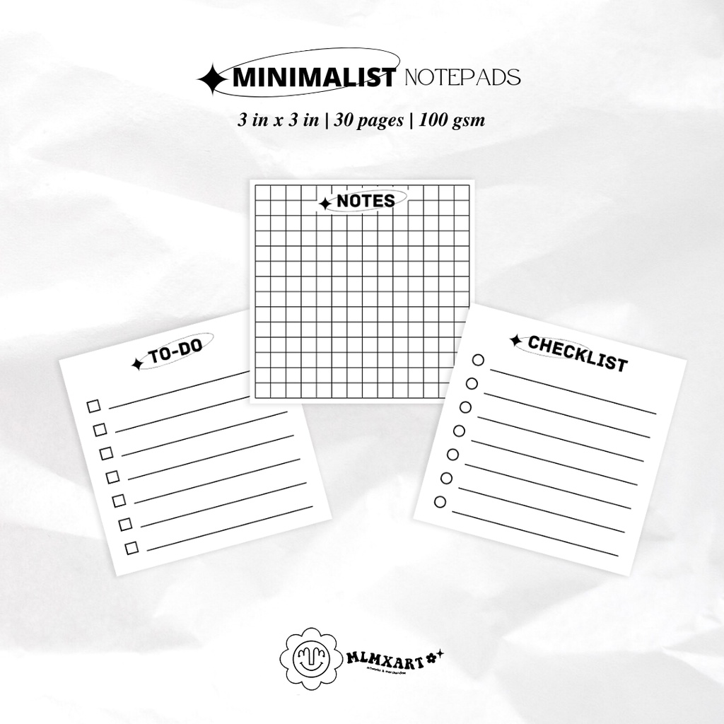 To-Do/Notes/Checklist Memo Pad [Minimalist] | monte craftie | Shopee ...