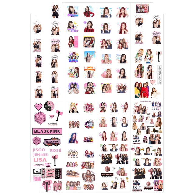 BLACKPINK sticker 30 photos with peel-and-stick decals, random kpop ...
