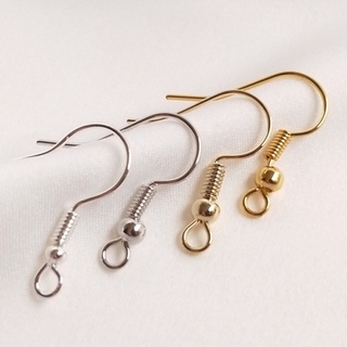 100pcs 20×17mm Bronze Earring Hooks Hypo-allergenic Ear Wires Fish Hooks  with Ball and Coil Earring Wires Jewelry Findings for DIY Jewelry Making